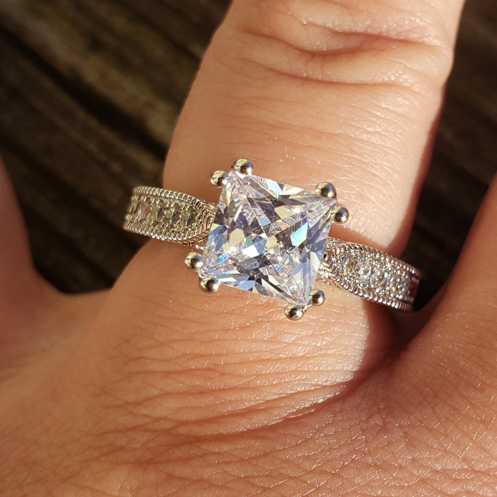 SALE! 1.5ct Classic Princess Cut Engagement Ring